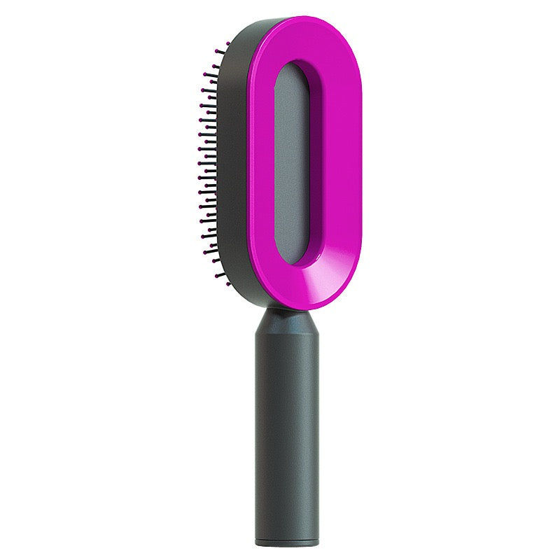 Self Cleaning Hair Brush key Cleaning Hair Loss Airbag Massage Scalp Comb Anti-Static Hairbrush