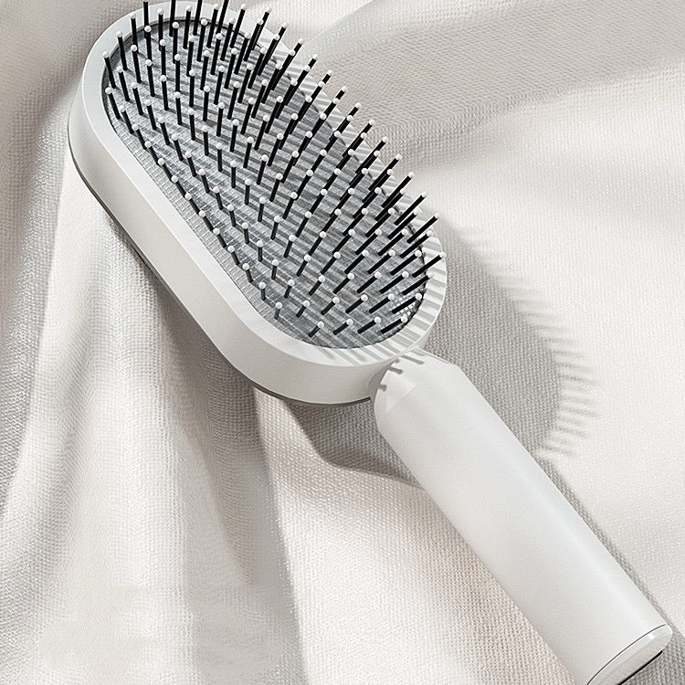 Self Cleaning Hair Brush key Cleaning Hair Loss Airbag Massage Scalp Comb Anti-Static Hairbrush