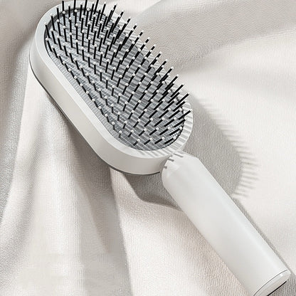 Self Cleaning Hair Brush key Cleaning Hair Loss Airbag Massage Scalp Comb Anti-Static Hairbrush