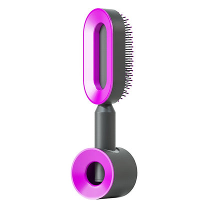Self Cleaning Hair Brush key Cleaning Hair Loss Airbag Massage Scalp Comb Anti-Static Hairbrush