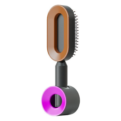 Self Cleaning Hair Brush key Cleaning Hair Loss Airbag Massage Scalp Comb Anti-Static Hairbrush