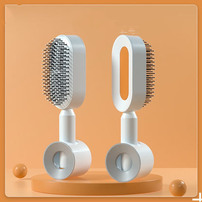 Self Cleaning Hair Brush key Cleaning Hair Loss Airbag Massage Scalp Comb Anti-Static Hairbrush